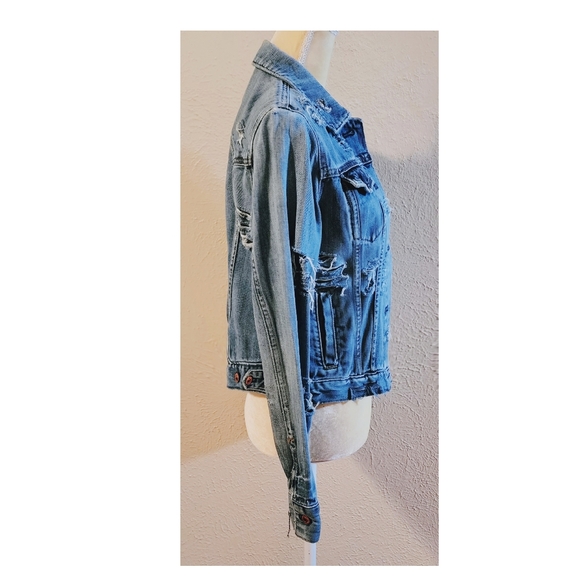 GAP Deconstructed Denim Jacket - Women's Size M - Picture 3 of 10